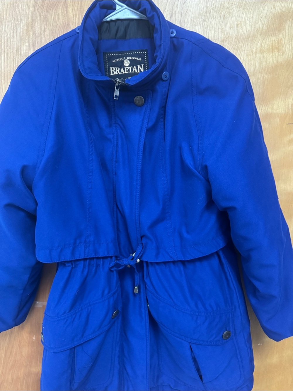 Braetan Women's Royal Blue Utility Drawstring Jacket